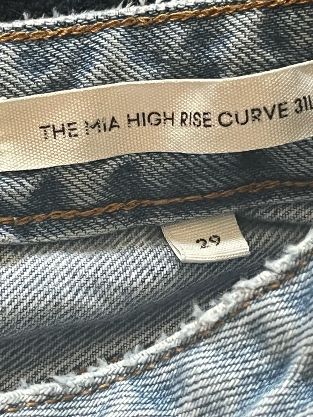 Aritzia Denim Forum Mia High Rise Curve Medium Blue Wash 29 - Picture 12 of 13